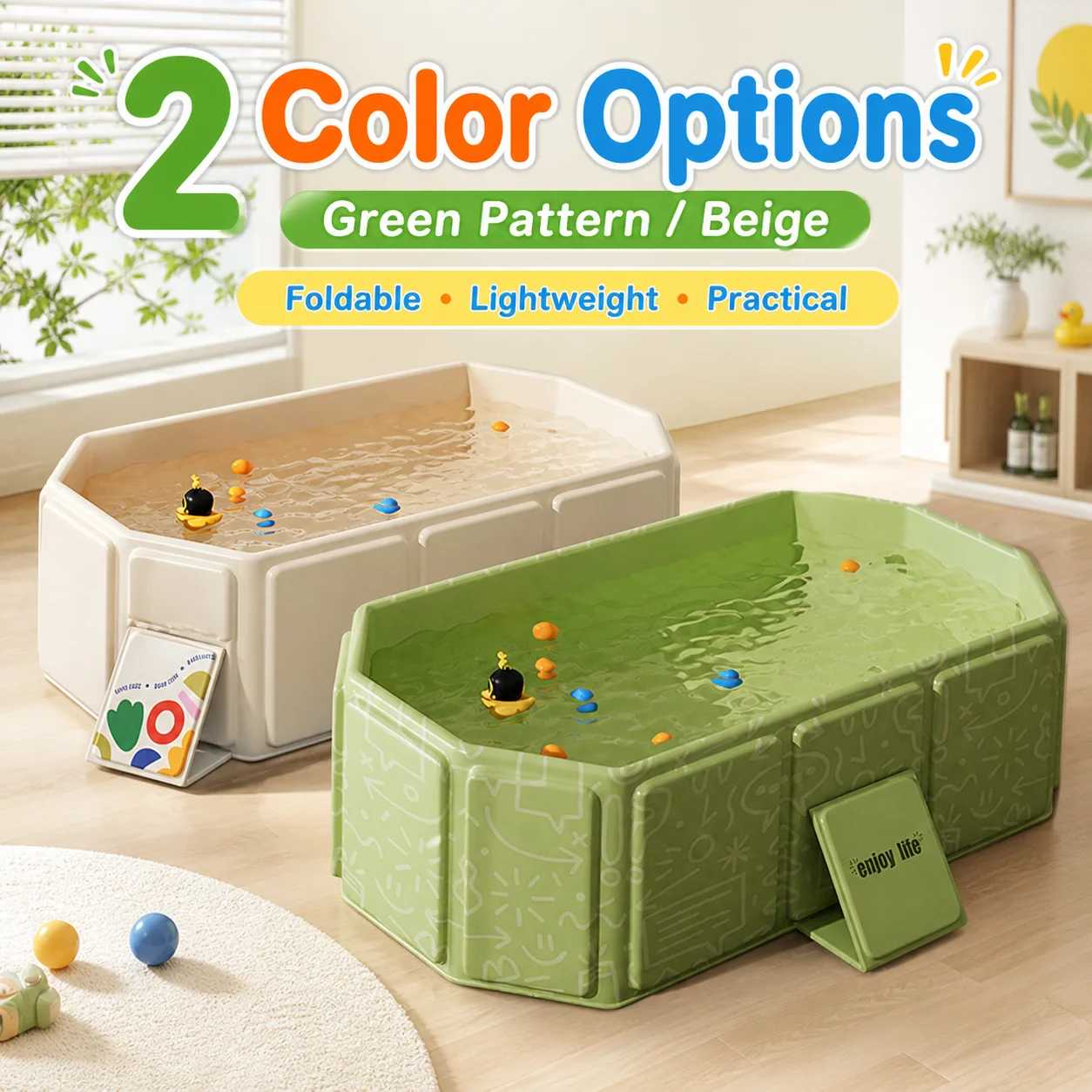 Baby Bath Tub Foldable - 접이식 아기 욕조 휴대용 두꺼운 유아