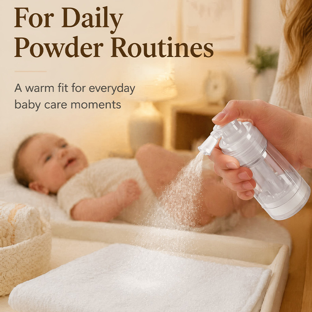 140ml 프레스형 드라이 파우더 스프레이 병, 투명  - Baby Products Distributor 리뷰 및 가격