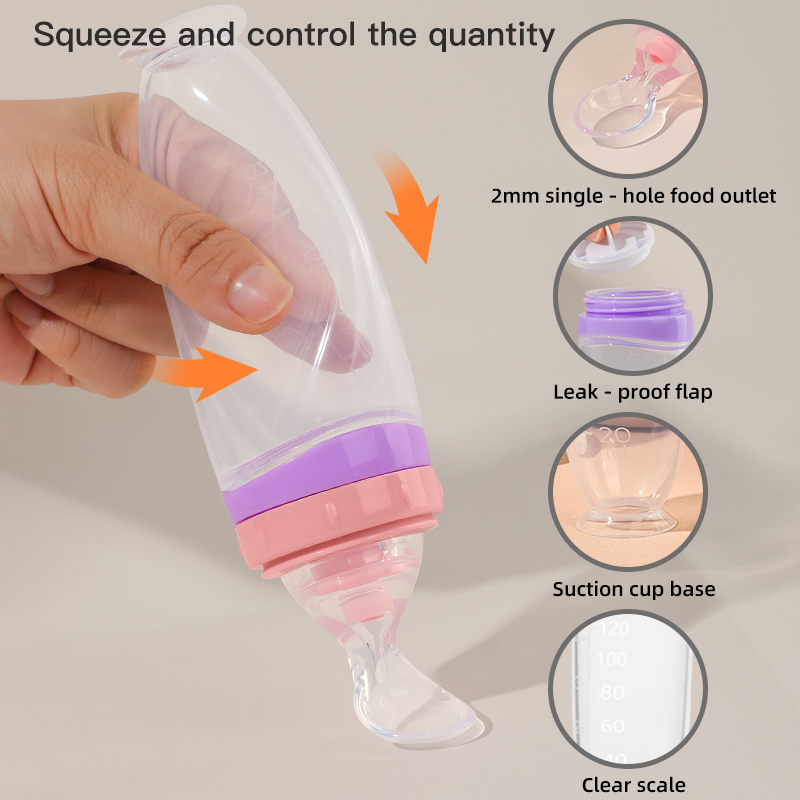 120 ml/4oz 유아용 액체 실리콘 식품 짜기 피더 - Baby Products Distributor 리뷰 및 가격